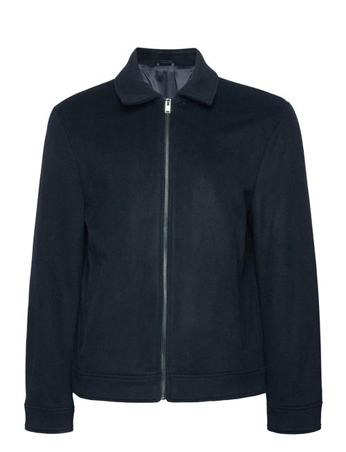 Mango Straight Recycled Wool Jacket Mango Navy