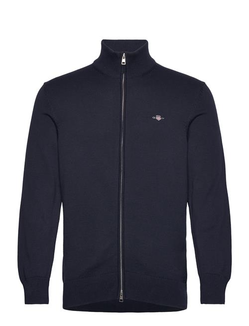 Casual Cotton Zip Cardigan GANT Navy