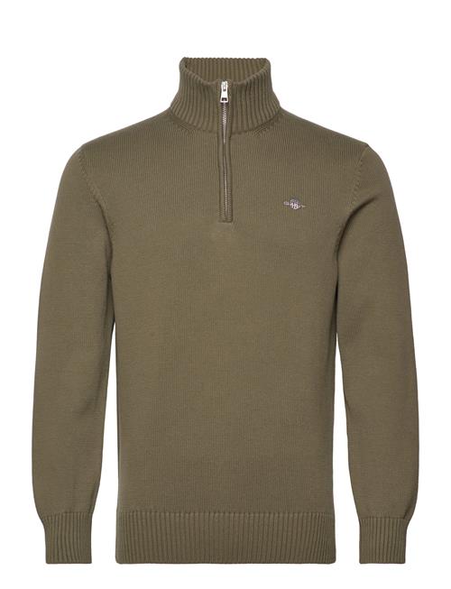 Se Casual Cotton Half Zip GANT Green ved Booztlet