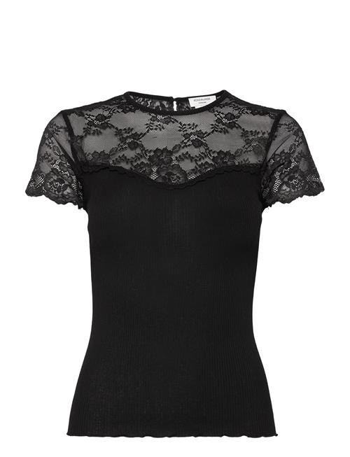 Rosemunde Silk T-Shirt W/ Lace Rosemunde Black