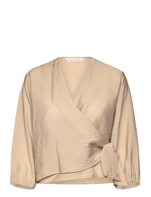 MSCH Copenhagen Mschaudia 3/4 Wrap Top MSCH Copenhagen Beige