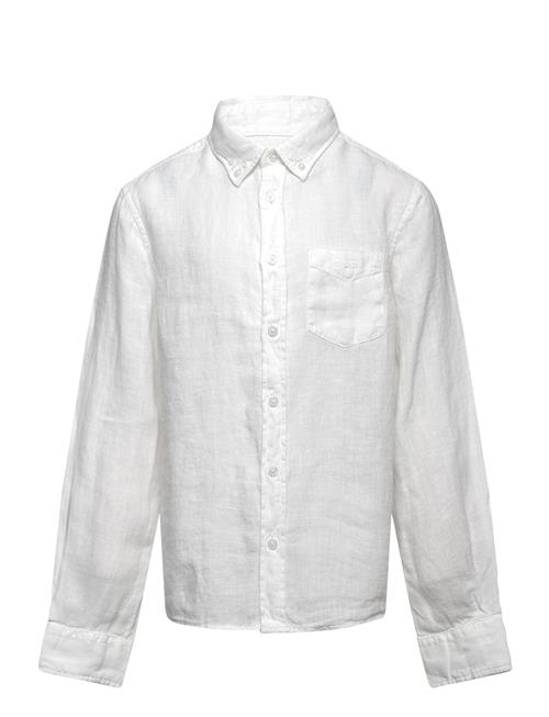 Reg. Linen Ls Bd Shirt GANT White