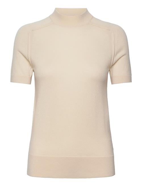 Calvin Klein Merino Wool Mock-Nk Sweater Ss Calvin Klein Beige