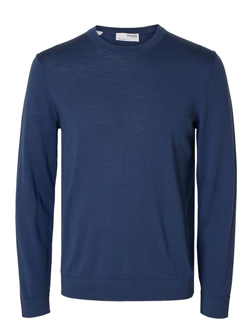 Selected Homme Slhtray Ls Knit Merino Crew Neck Noos Selected Homme Blue