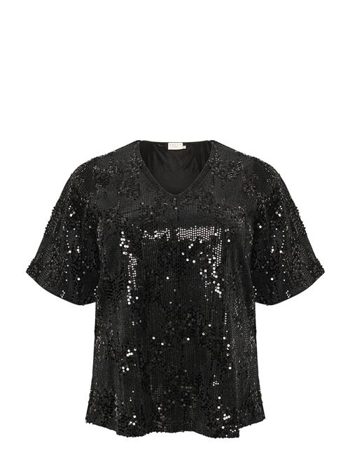 Kaffe Curve Kcnicoleen Sequin Blouse Kaffe Curve Black