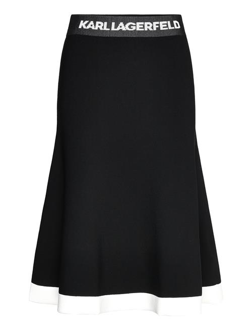 Karl Lagerfeld Flared Knit Skirt Karl Lagerfeld Black