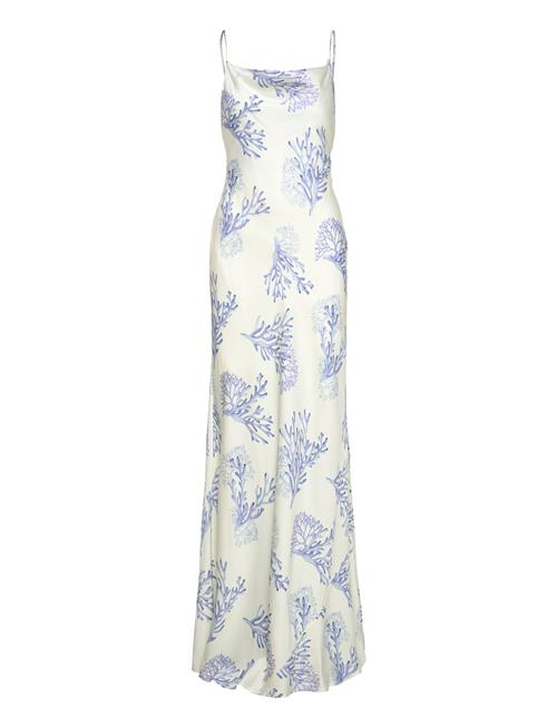 Malina Eliza Tie Back Slip Maxi Dress Malina Blue