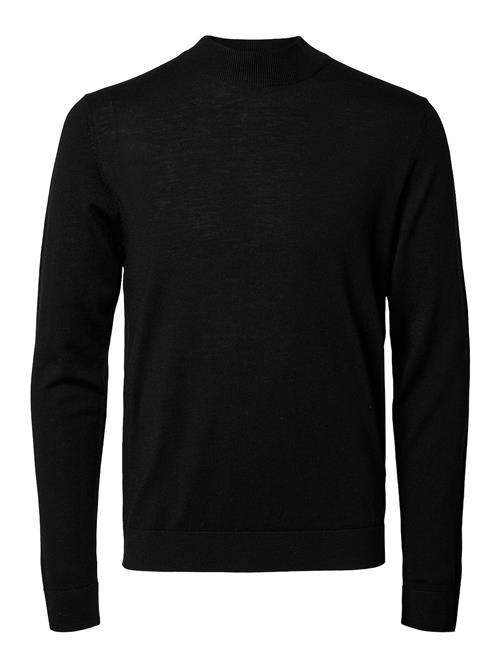 Selected Homme Slhtray Ls Knit Merino Mock Neck Noos Selected Homme Black