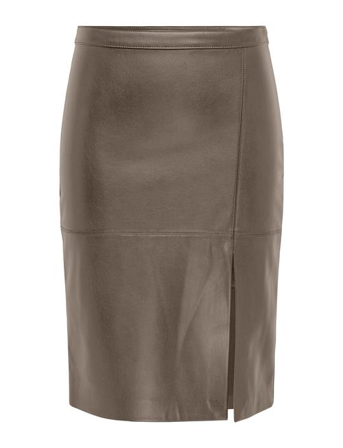 ONLY Onlnewoline Faux Leather Skirt Cc Otw ONLY Brown