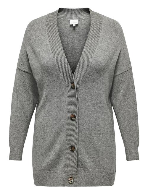 Se Caresly Ls Button Cardigan Knt Noos ONLY Carmakoma Grey ved Booztlet