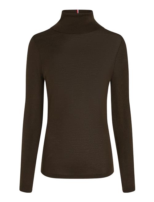 Tommy Hilfiger Merino Roll-Nk Sweater Tommy Hilfiger Brown