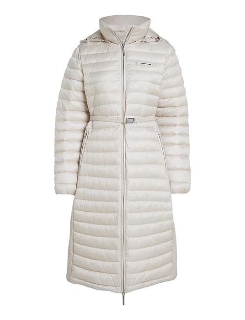 Lw Padded Smocking Midi Coat Calvin Klein Cream