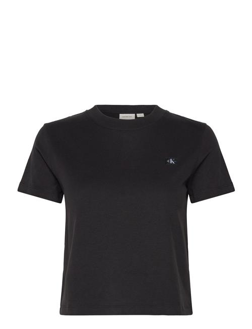 Calvin Klein Jeans Woven Label Peached Baby Tee Calvin Klein Jeans Black