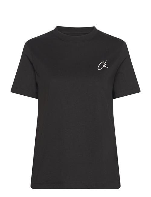 Embroidered Ck Regular Tee Calvin Klein Jeans Black