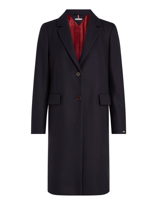 Tommy Hilfiger Wool Blend Classic Coat Tommy Hilfiger Navy