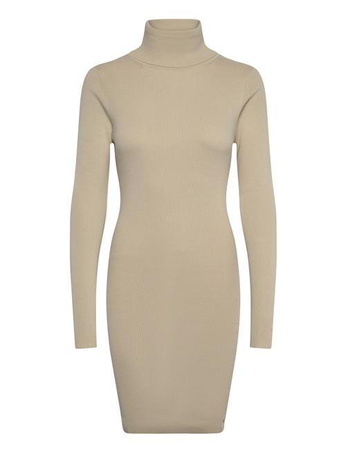 Calvin Klein Jeans Woven Label Tight Sweater Dress Calvin Klein Jeans Beige