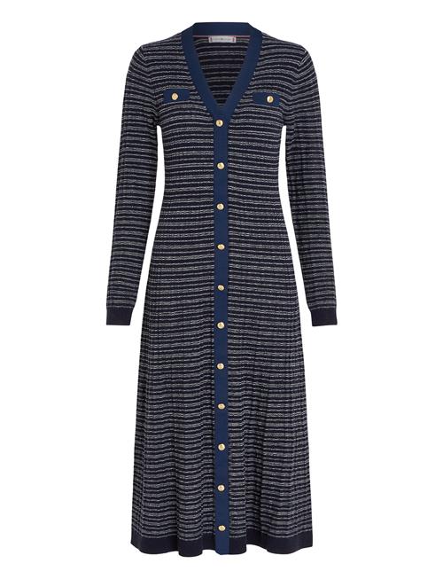 Tommy Hilfiger Textured V-Neck Swt Maxi Dress Tommy Hilfiger Navy