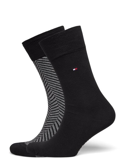 Tommy Hilfiger Th Men Sock 2P Irregular Herringb Tommy Hilfiger Black