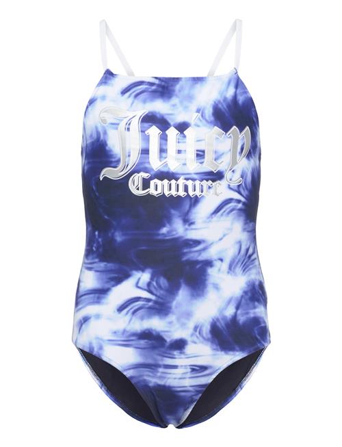 Juicy Couture Marble Print Swimsuit Juicy Couture Navy