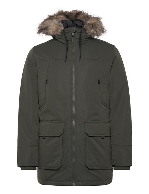 Jack & Jones Jjeconstruct Faux Fur Parka Sn Jack & J S Green