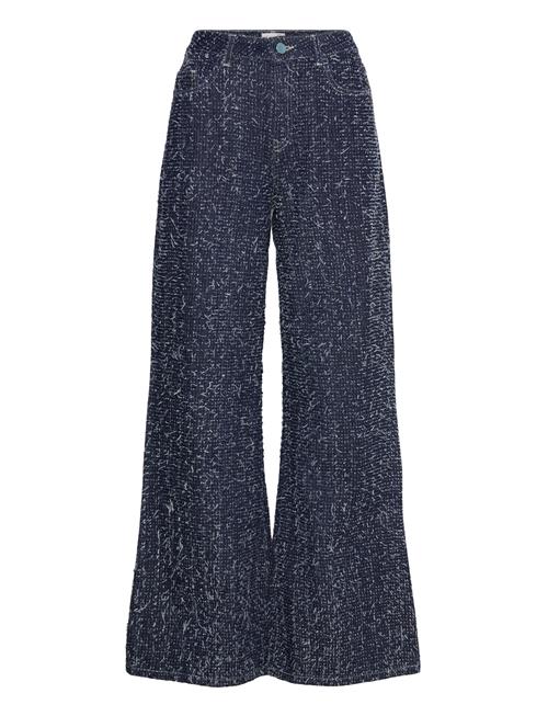 Fabienne Chapot Thea Wide Leg Tweed Jeans Fabienne Chapot Navy