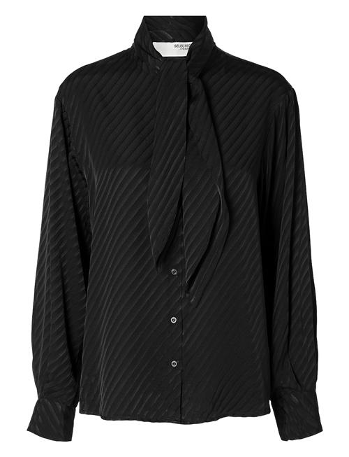 Selected Femme Slfcassia Ls Scarf Shirt B Selected Femme Black