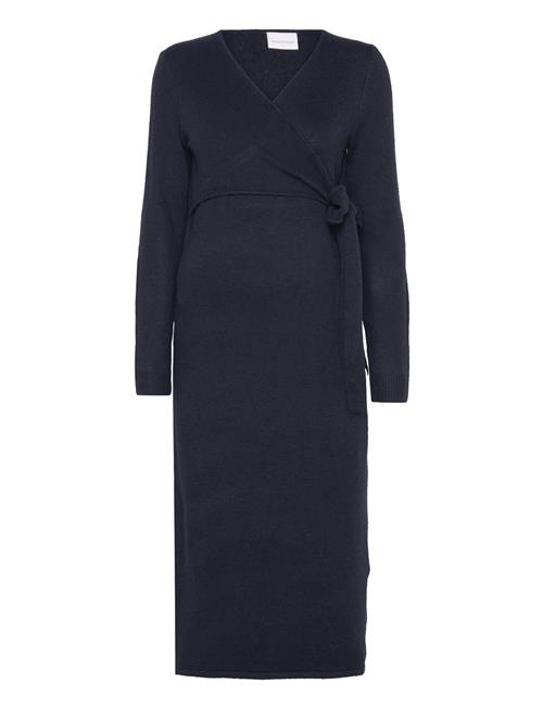 Mamalicious Mlfie Tess L/S Knit Midi Dress 2F Mamalicious Navy