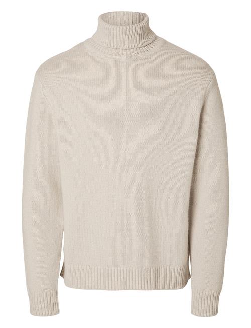 Selected Homme Slhcody Ls Knit Relaxed Roll Neck Selected Homme Cream