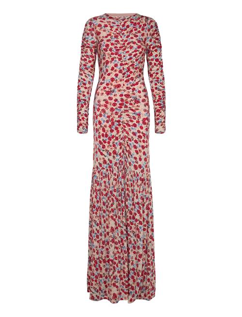 Danielle Draped Jersey Maxi Dress Malina Pink