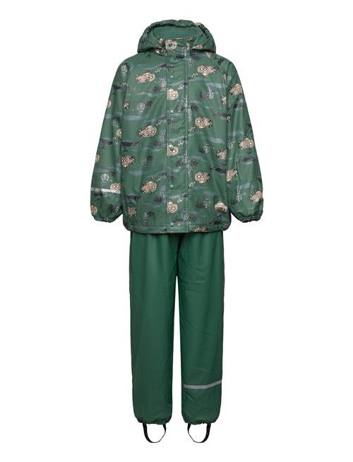 Rainwear Set - Aop, W. Fleece CeLaVi Green