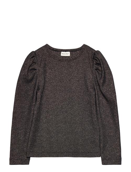 T-Shirt Ls Glitter Rib Minymo Black