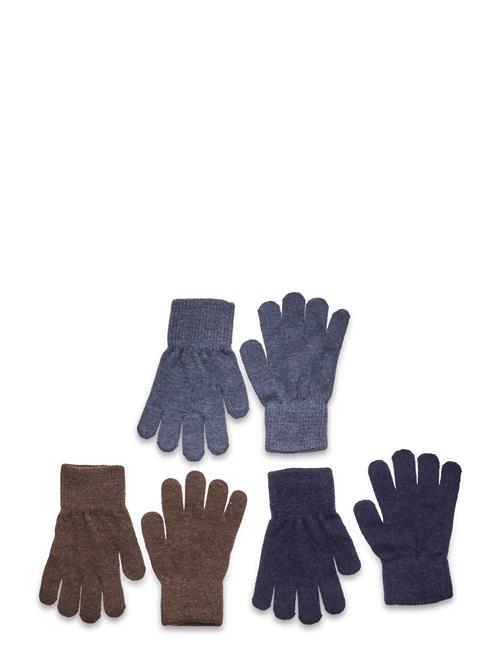 Minymo Magic Gloves Knit 3-Pack Minymo Navy