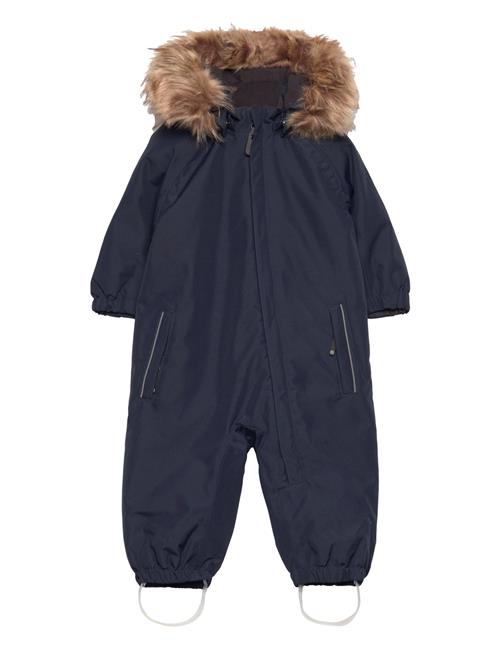 Color Kids Coverall W. Fake Fur Color Kids Navy