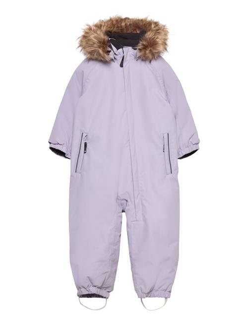 Coverall W. Fake Fur Color Kids Purple