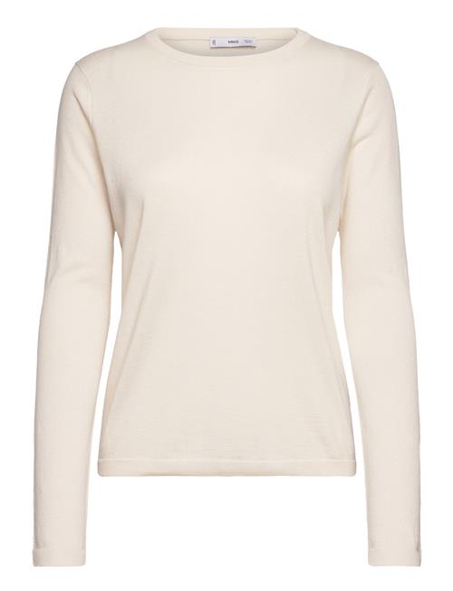 Fine-Knit Crew-Neck Sweater Mango Cream