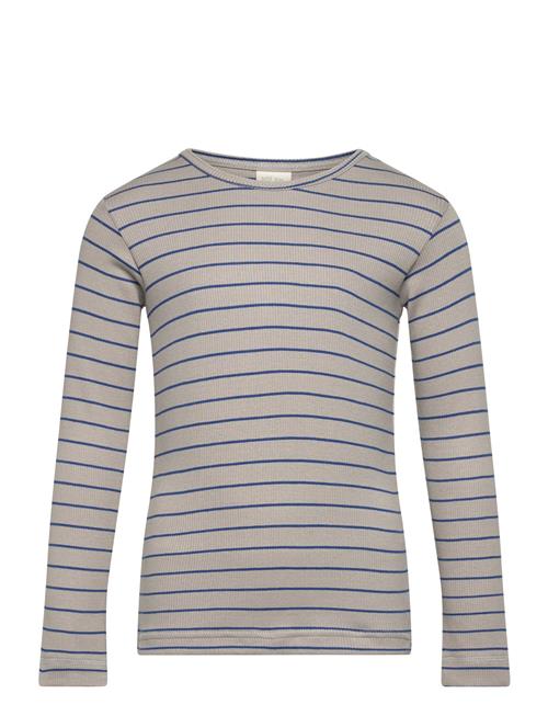 Petit Piao T-Shirt L/S Modal Thin Striped Petit Piao Grey