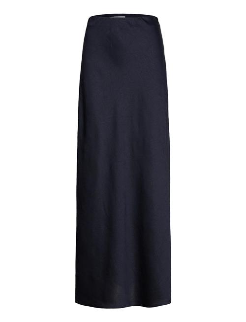 Dante6 Ywa Creased Satin Maxi Skirt Dante6 Navy