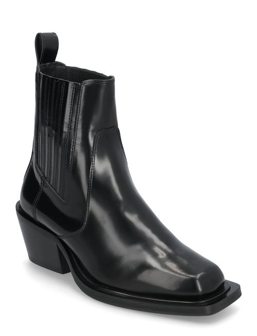 Denver Black Leather Ankle Boots ALOHAS Black