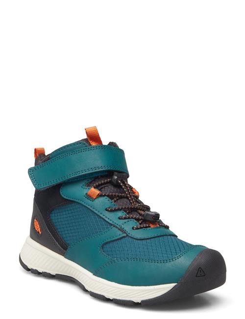 KEEN Ke Skua Mid Wp Y-Ponderosa Pine-Gold Flame KEEN Blue