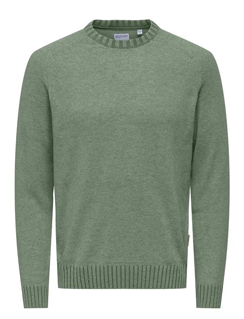 ONLY & SONS Onseddy Reg 7 Wool Crew Knit ONLY & SONS Green