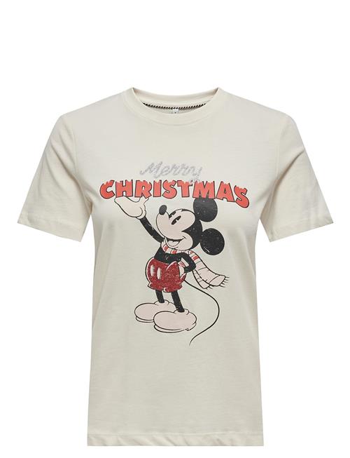 ONLY Onlmickey Life Reg S/S Top Box Xmas Jrs ONLY Cream