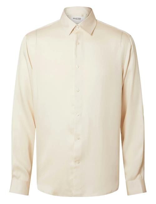 Slhrelaxcharlie Satin Ls Shirt Selected Cream