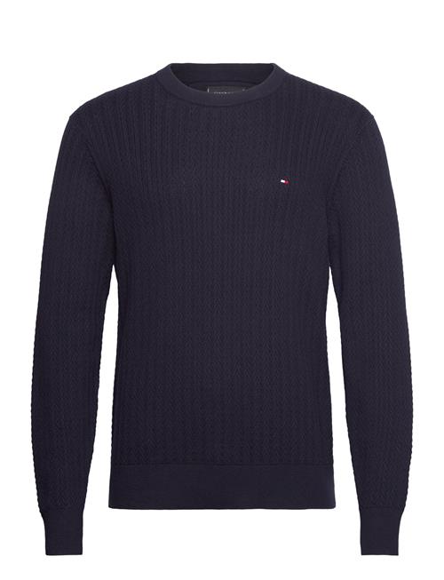 Tommy Hilfiger Herringb Structure C Nk Tommy Hilfiger Navy