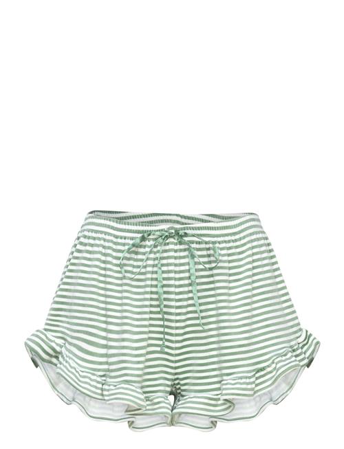 Hunkemöller Short Velours Ruffle Stripe Hunkemöller Green