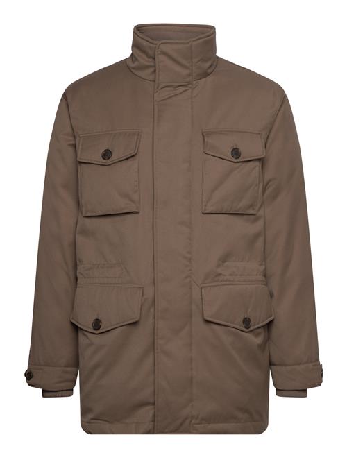 GANT Padded Flannel Field Jacket GANT Brown