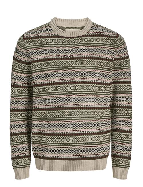 Se Jack & Jones Jprblunorwegian Knit Crew Neck Jack & J S Cream ved Booztlet