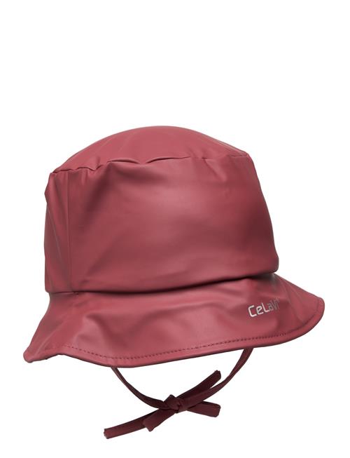 CeLaVi Pu Bucket Hat W. Fleece CeLaVi Red