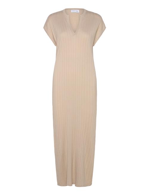 Davida Cashmere Fine Knit Cap Sleeve Dress Davida Cashmere Cream