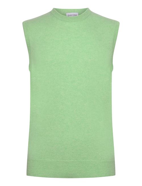 Davida Cashmere Man Classic O-Neck Vest Davida Cashmere Green