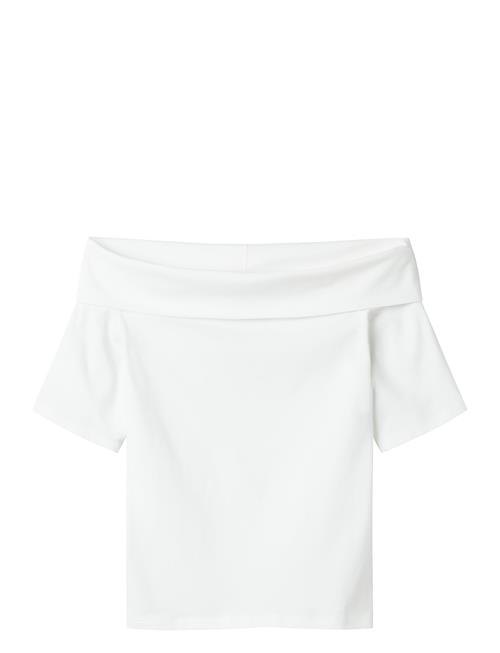 LMTD Nlfrova 2/4 Off Shoulder Short Top LMTD White